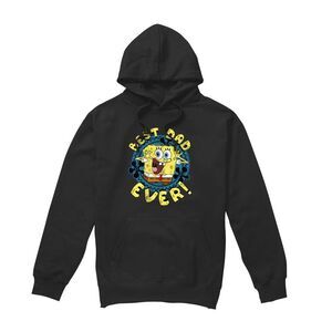 SpongeBob SquarePants Mens Best Dad Ever Fathers Day Hoodie / Black